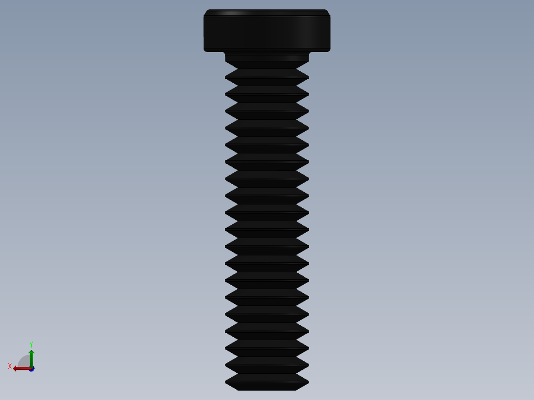 紧固件-0.2500 Button Screw后视图