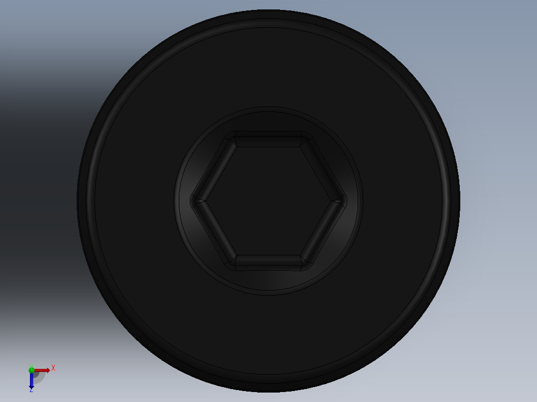 紧固件-0.2500 Button Screw俯视图