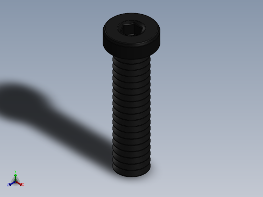 紧固件-0.2500 Button Screw正等轴测缩略图