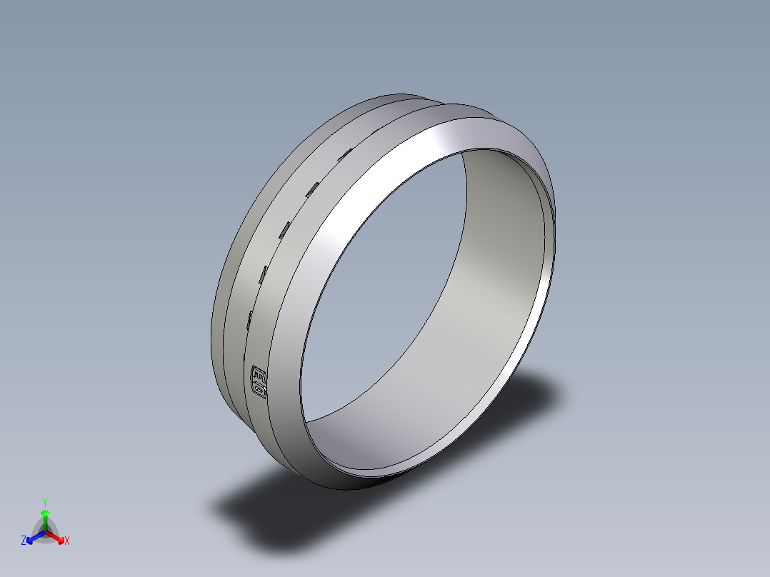 卡套式工业通用硬管接头Progressive_stop_ring_PSR38SX正等轴测图