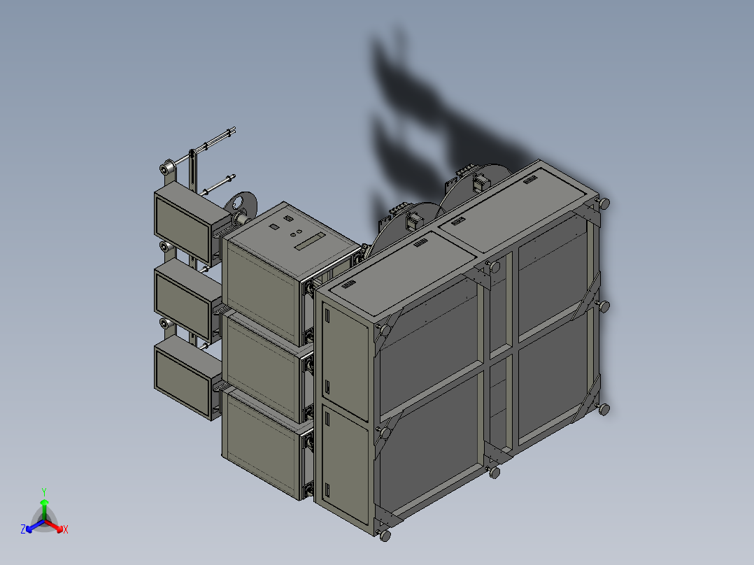 锂电池检测装备正等轴测图