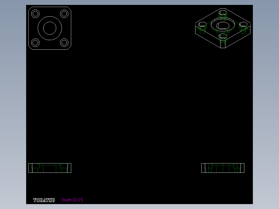 軸承座(直接裝設型)BSDN-2D多系列多零件图纸模型