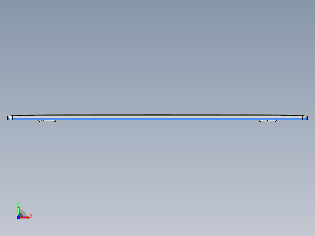 CNC6笔记本CNC工装夹具三维模型前视图