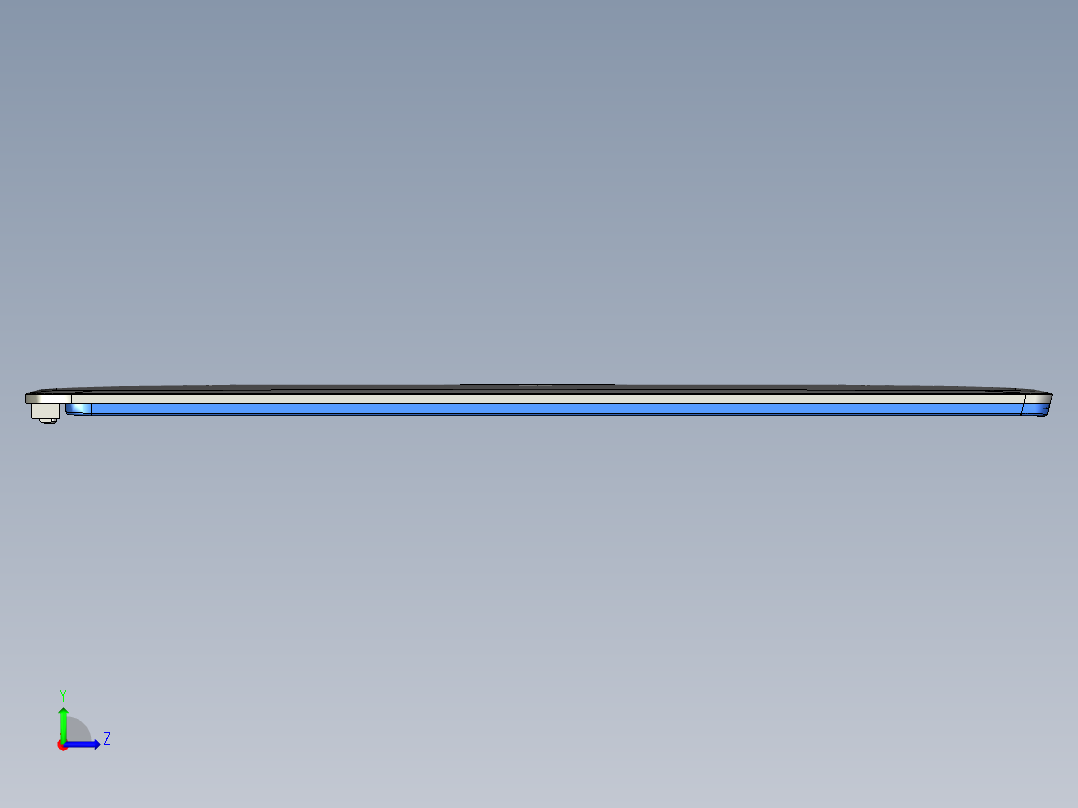 CNC6笔记本CNC工装夹具三维模型左视图