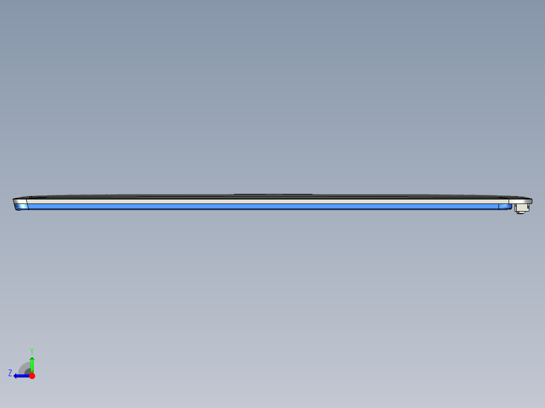 CNC6笔记本CNC工装夹具三维模型右视图
