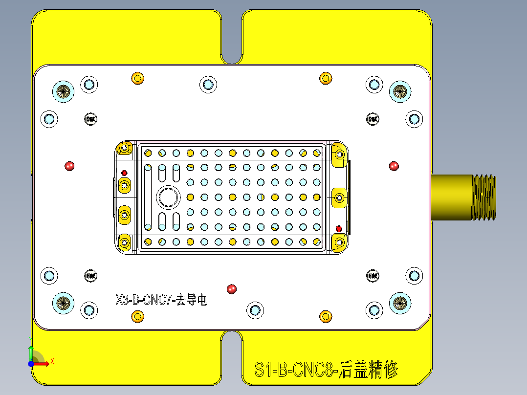 X3-B-笔记本CNC工装夹具三维模型CNC7-1009前视图
