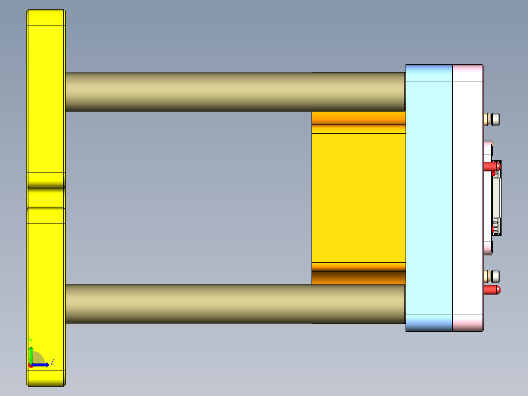 X3-B-笔记本CNC工装夹具三维模型CNC7-1009左视图