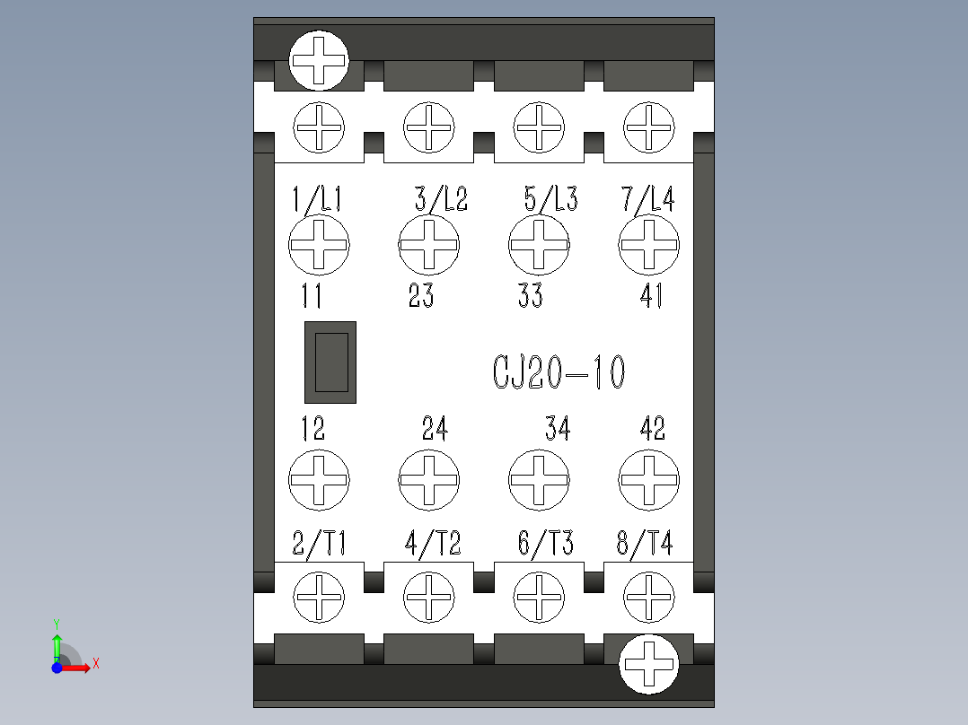 德力西电气 CJ20-10-22前视图