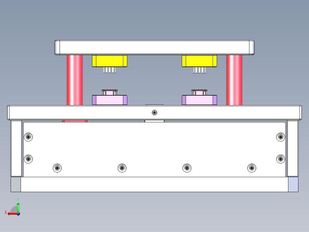 铁料塑件冲切模具后视图