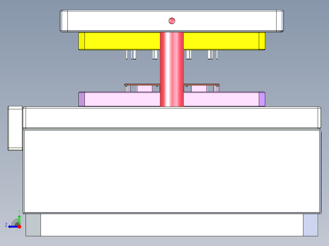 铁料塑件冲切模具右视图