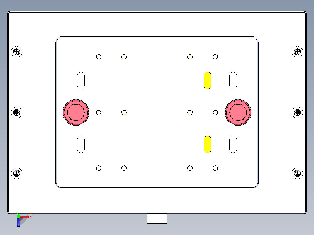 铁料塑件冲切模具俯视图