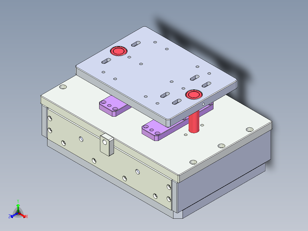 铁料塑件冲切模具正等轴测图