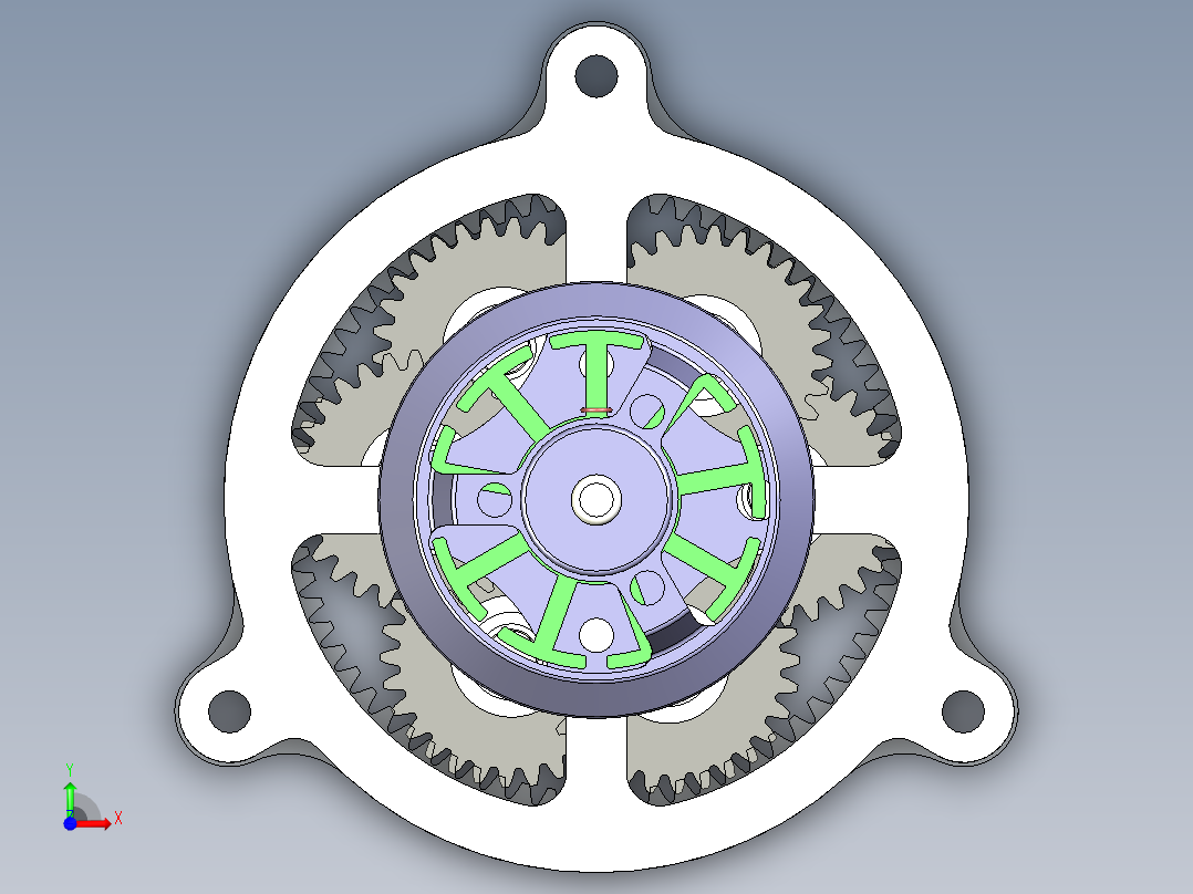 NGW两级行星齿轮减速机前视图