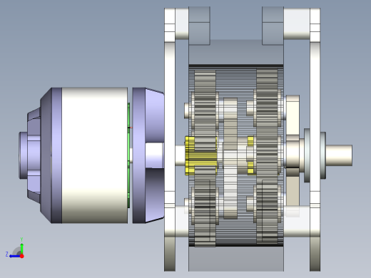 NGW两级行星齿轮减速机右视缩略图