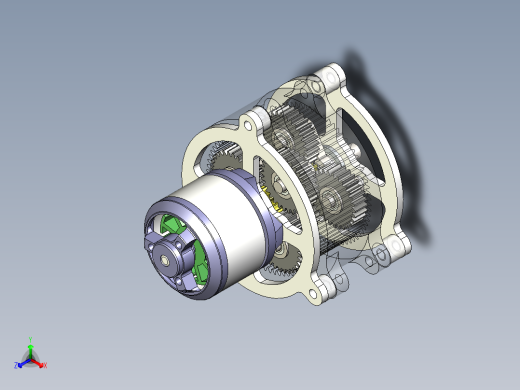 NGW两级行星齿轮减速机正等轴测缩略图