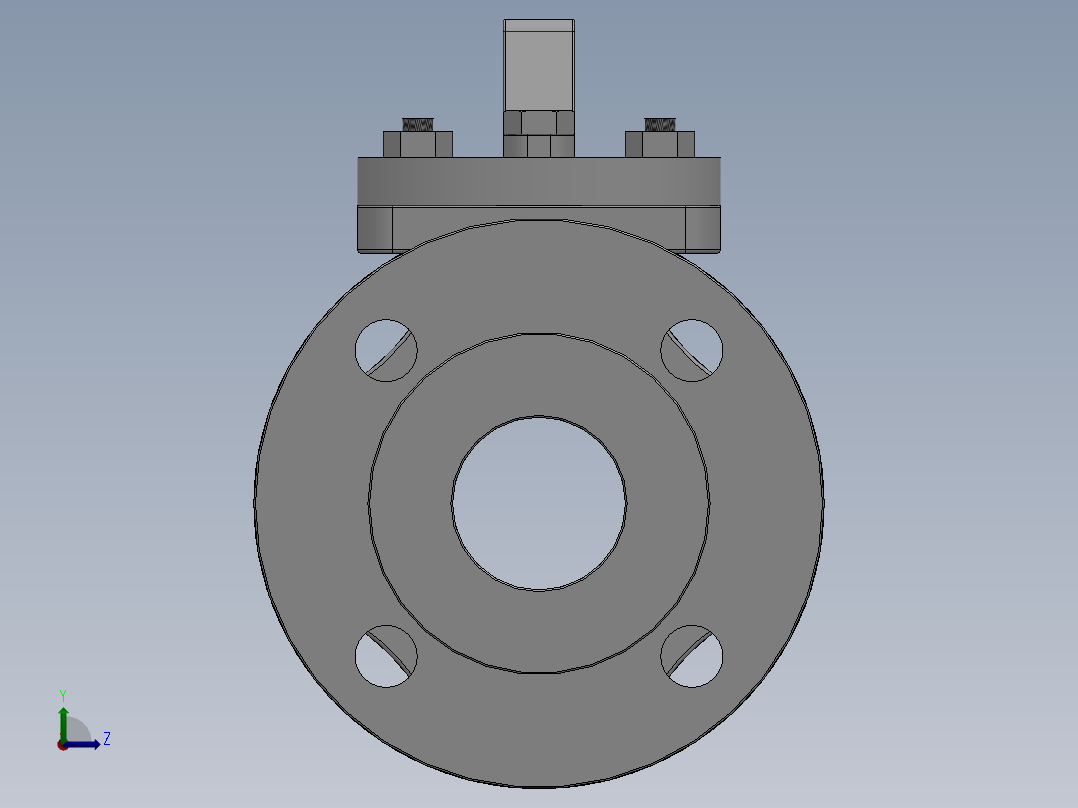 [DN50]球阀左视图
