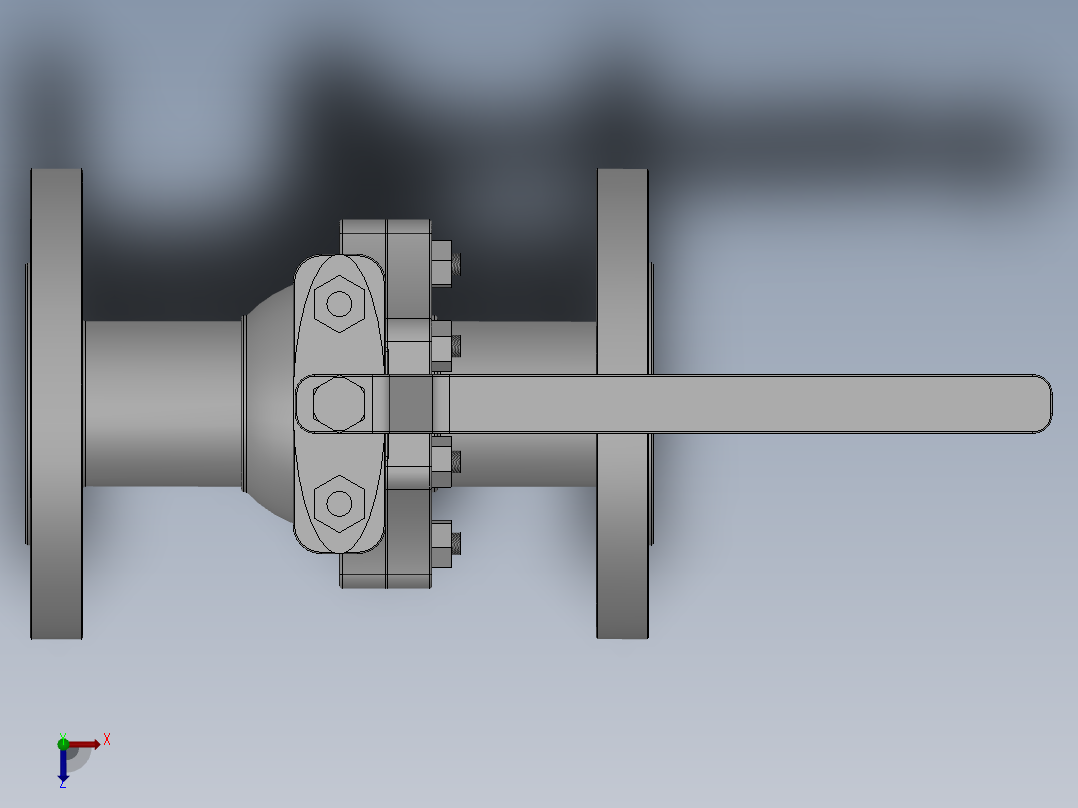 [DN50]球阀俯视图