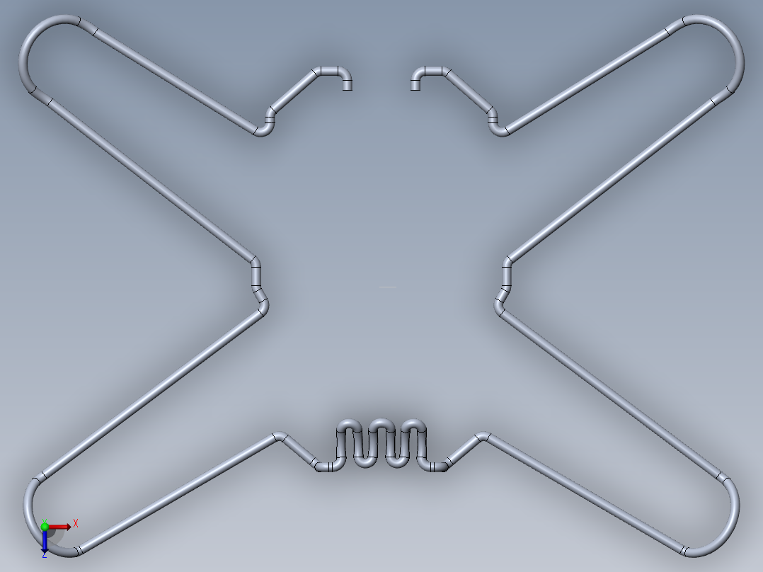 无人机冷却管11俯视图