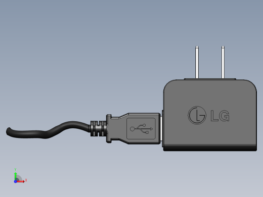 lg手机充电器带usb适配器12前视缩略图