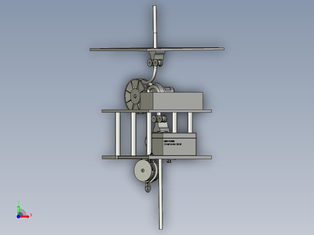 小型电动起重装置前视图