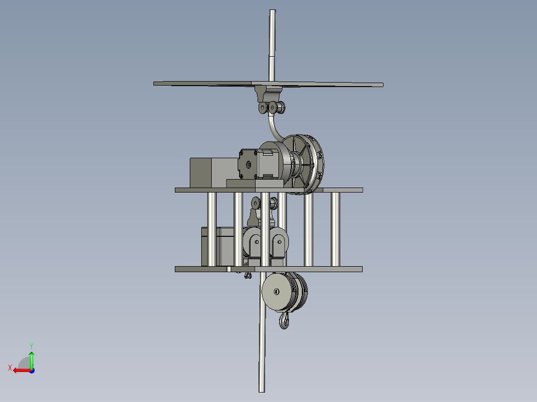 小型电动起重装置后视图