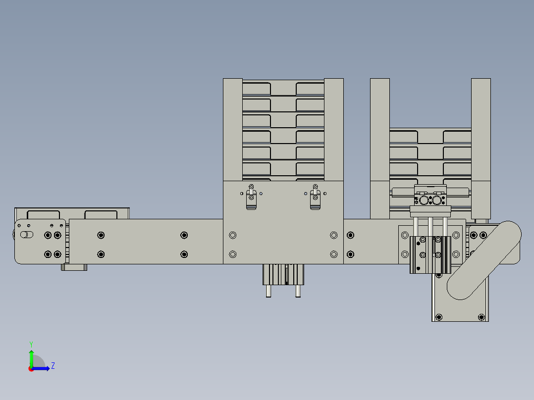 HL190510-07盖板2下料输出线左视图