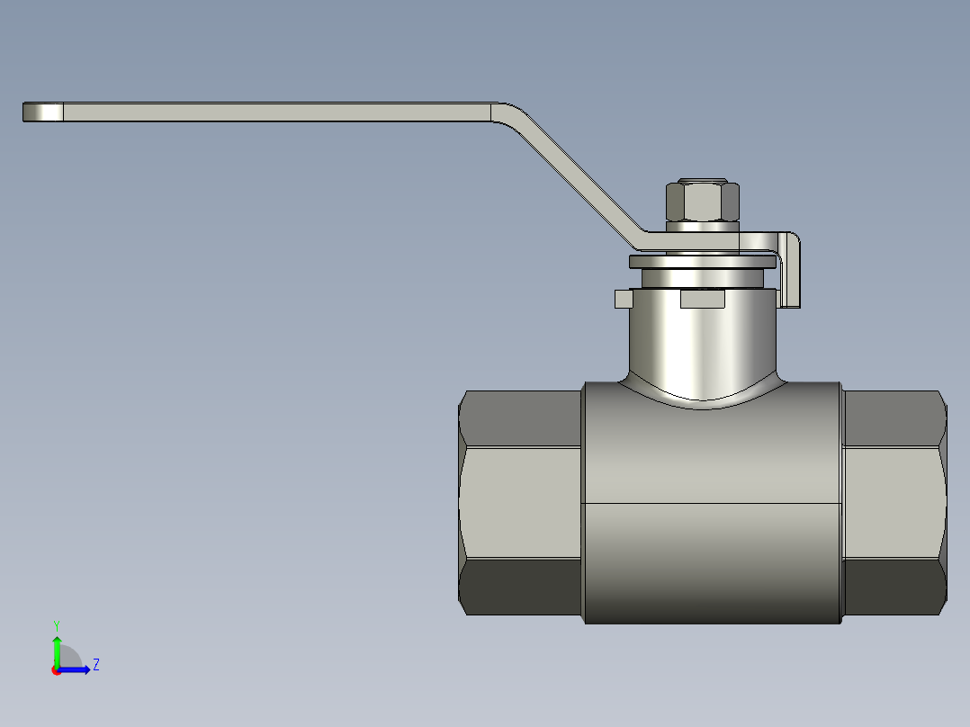 不锈钢球阀-DN25左视图