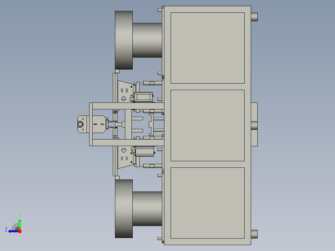 插片排序机构的垂直排序右视图