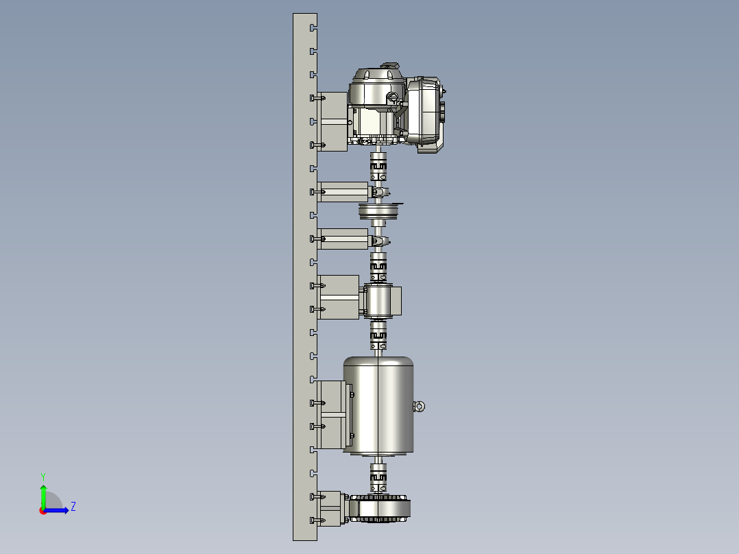 油电驱动装置试验台左视图