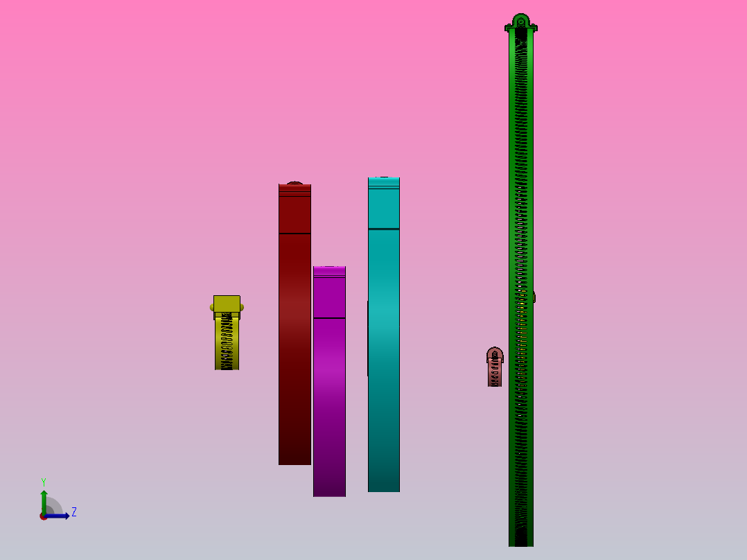 不同的软管夹，蜗杆，螺栓夹，恒张力螺栓夹左视图