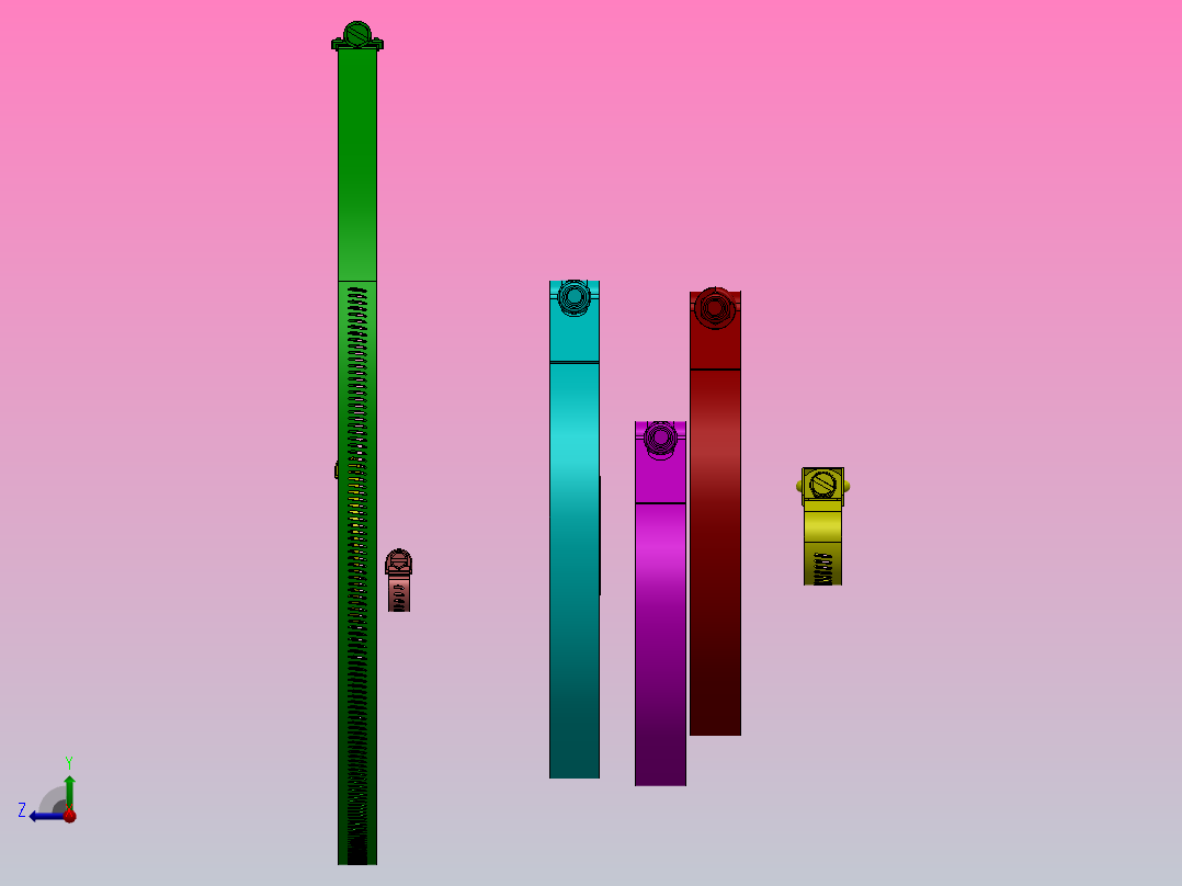 不同的软管夹，蜗杆，螺栓夹，恒张力螺栓夹右视图