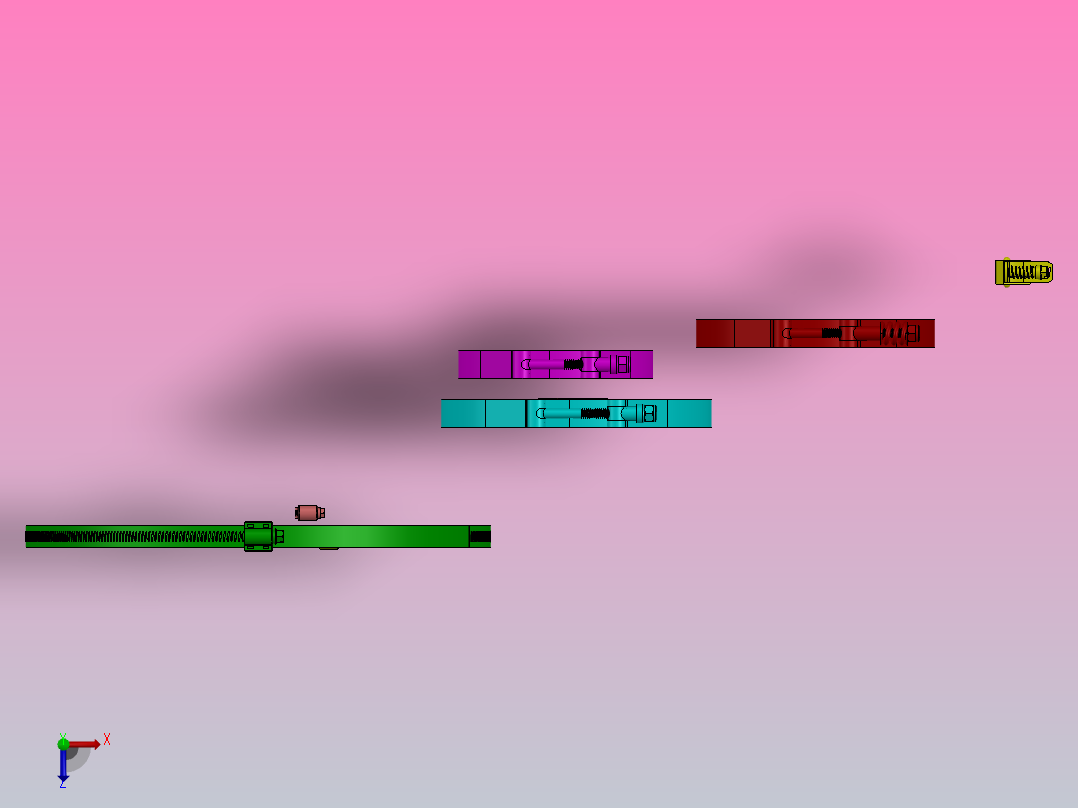 不同的软管夹，蜗杆，螺栓夹，恒张力螺栓夹俯视图