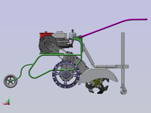 小型手推式旋耕机后视缩略图