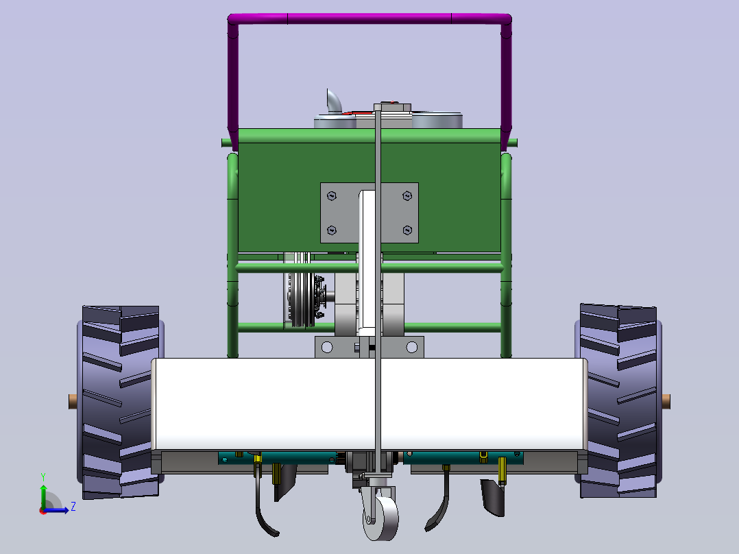 小型手推式旋耕机左视图