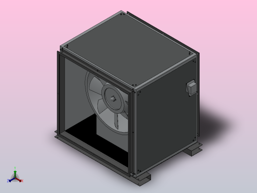 JAFF-H-X低噪声风机箱[JAFF-X-12.5H]正等轴测缩略图