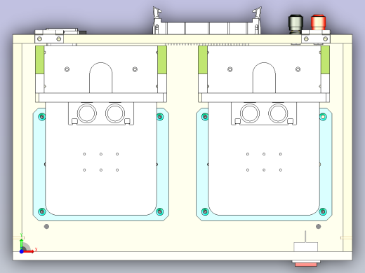 一款双工位双气缸测试治具前视缩略图