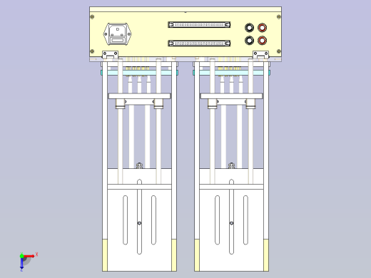 一款双工位双气缸测试治具俯视缩略图