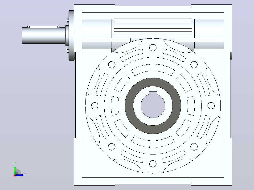 NRV蜗轮减速机[NRV130-10-YZ-B3]左视图