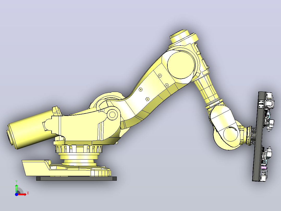 ABB机器人夹爪 3D模型前视图