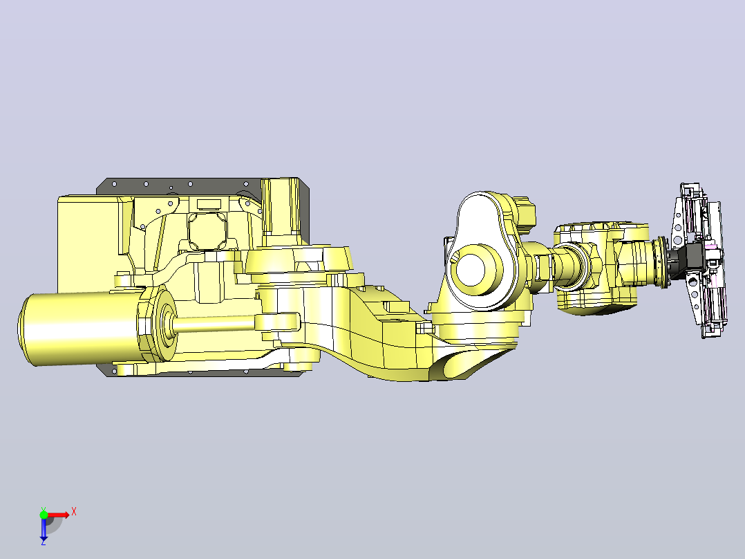 ABB机器人夹爪 3D模型俯视图