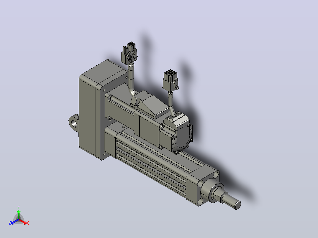 轻载电动缸TPA-ESR25-1002C-L50-MR-CB-W-P10-C3主视图