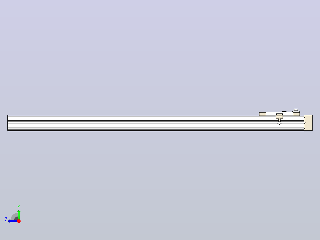滚珠丝杠直线轴带导轨全封闭TPA-HCR-220D-3210C-L1800-MR-C-P1K-N3右视图