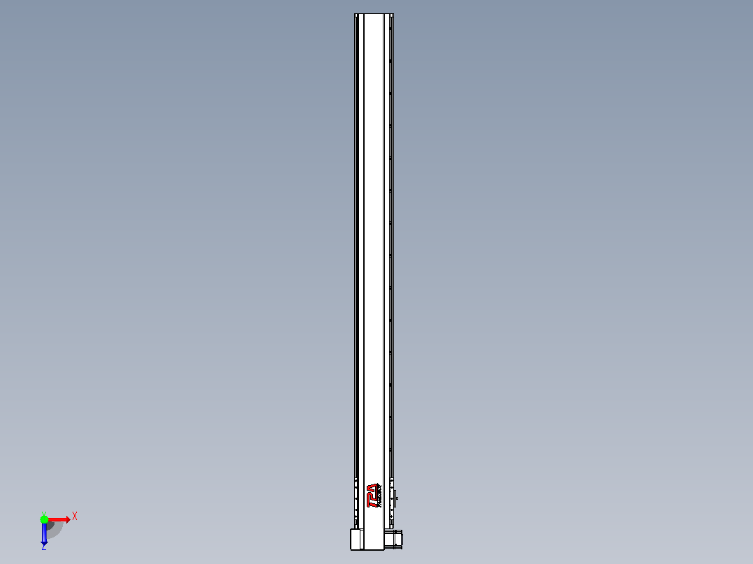 皮带直线轴半封闭可选导轨TPA-HNB-120D-110-L1350-LP-C-P40-N3俯视图