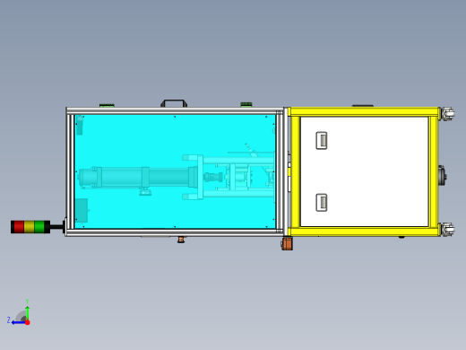 冷却器扩管设备3D图纸模型右视缩略图