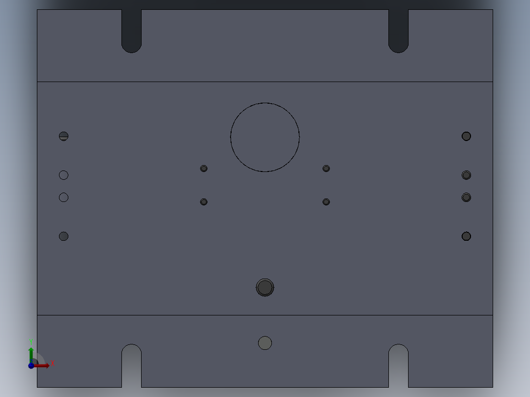 钻孔夹具前视图