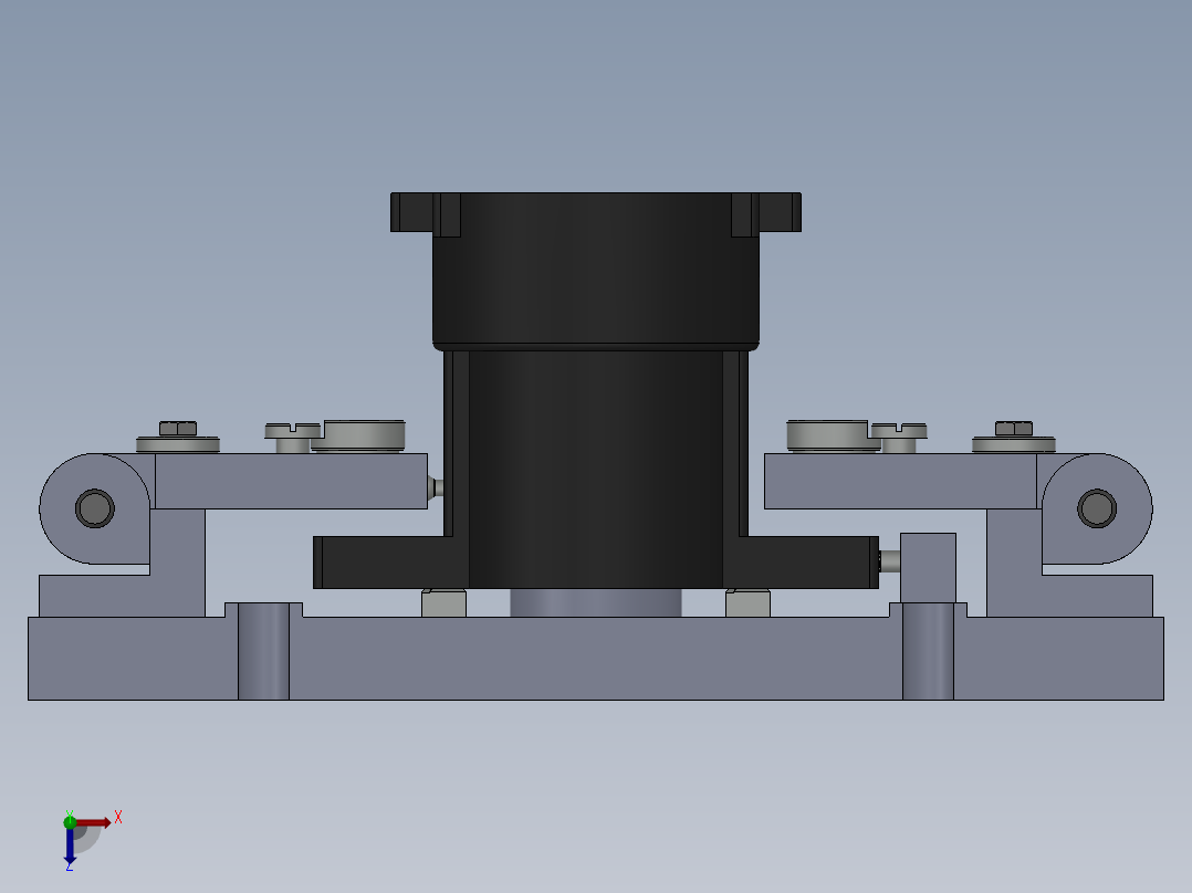 钻孔夹具俯视图