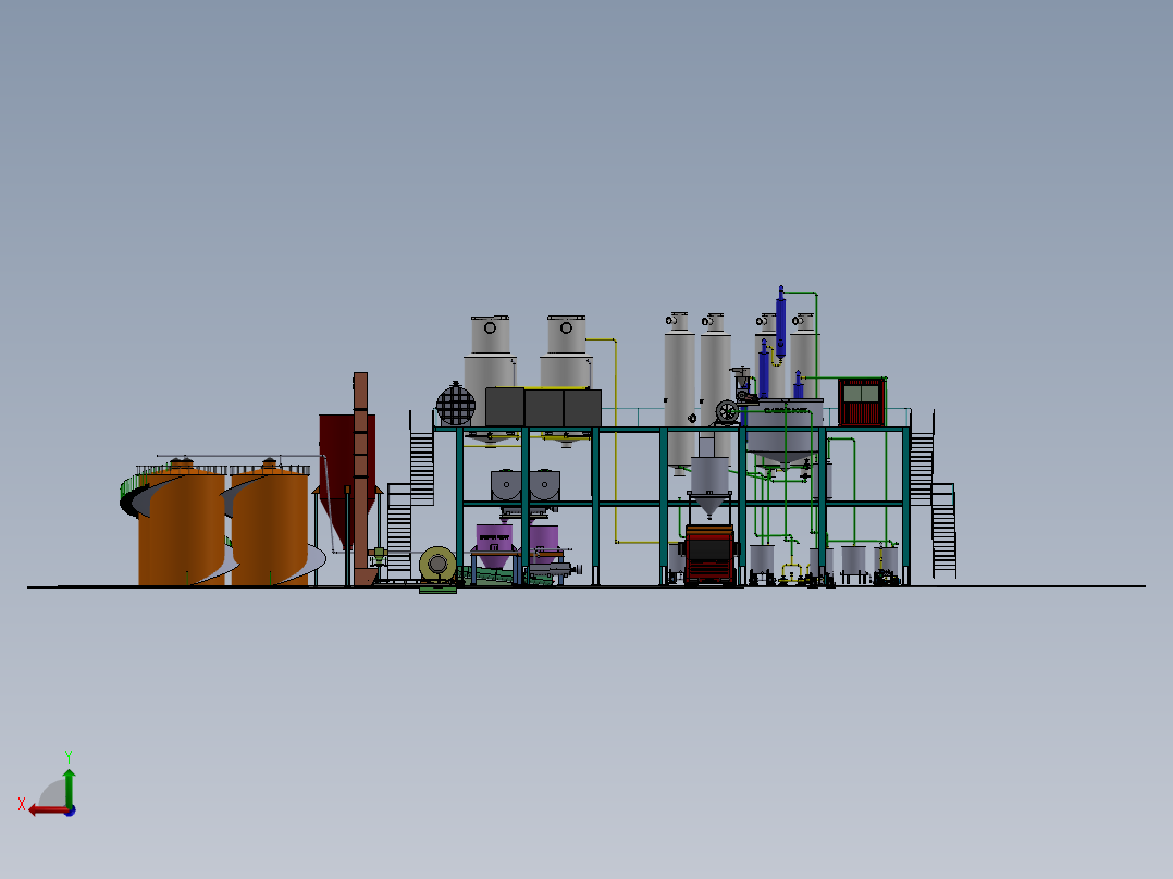 自动化制糖厂sw16可编辑后视图
