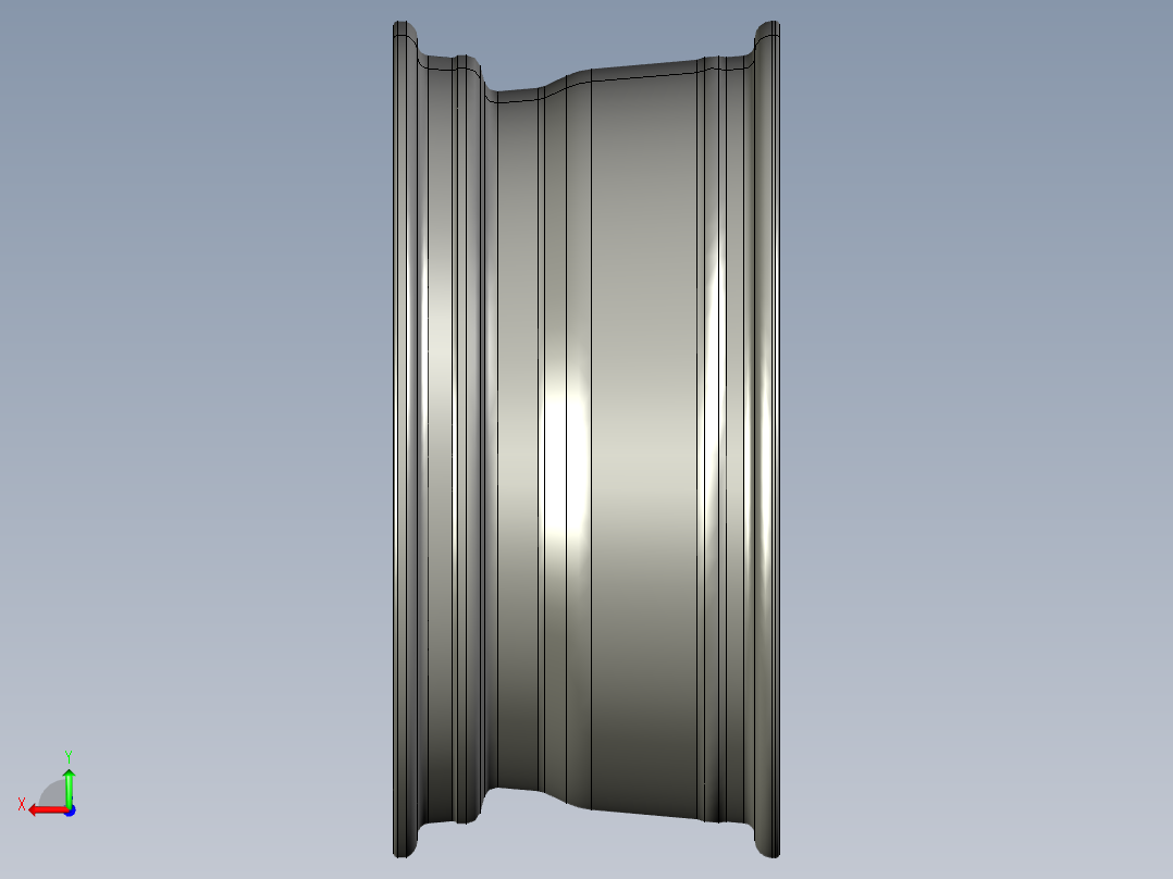 轮毂3D模型(2)后视图