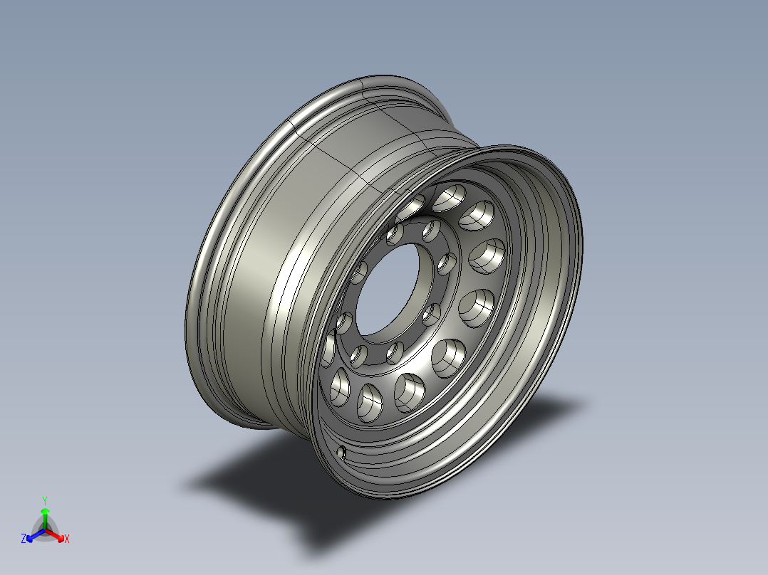 轮毂3D模型(2)正等轴测图