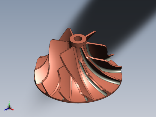 转子叶片搅拌器叶轮SW2015正等轴测缩略图